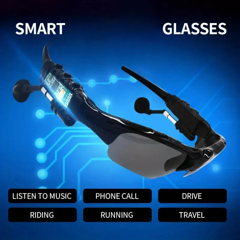 Glasses Headset Stereo Earphones Wireless Headset with Mic Glasses Sunglasses for Driving Cycling Sports Headphones