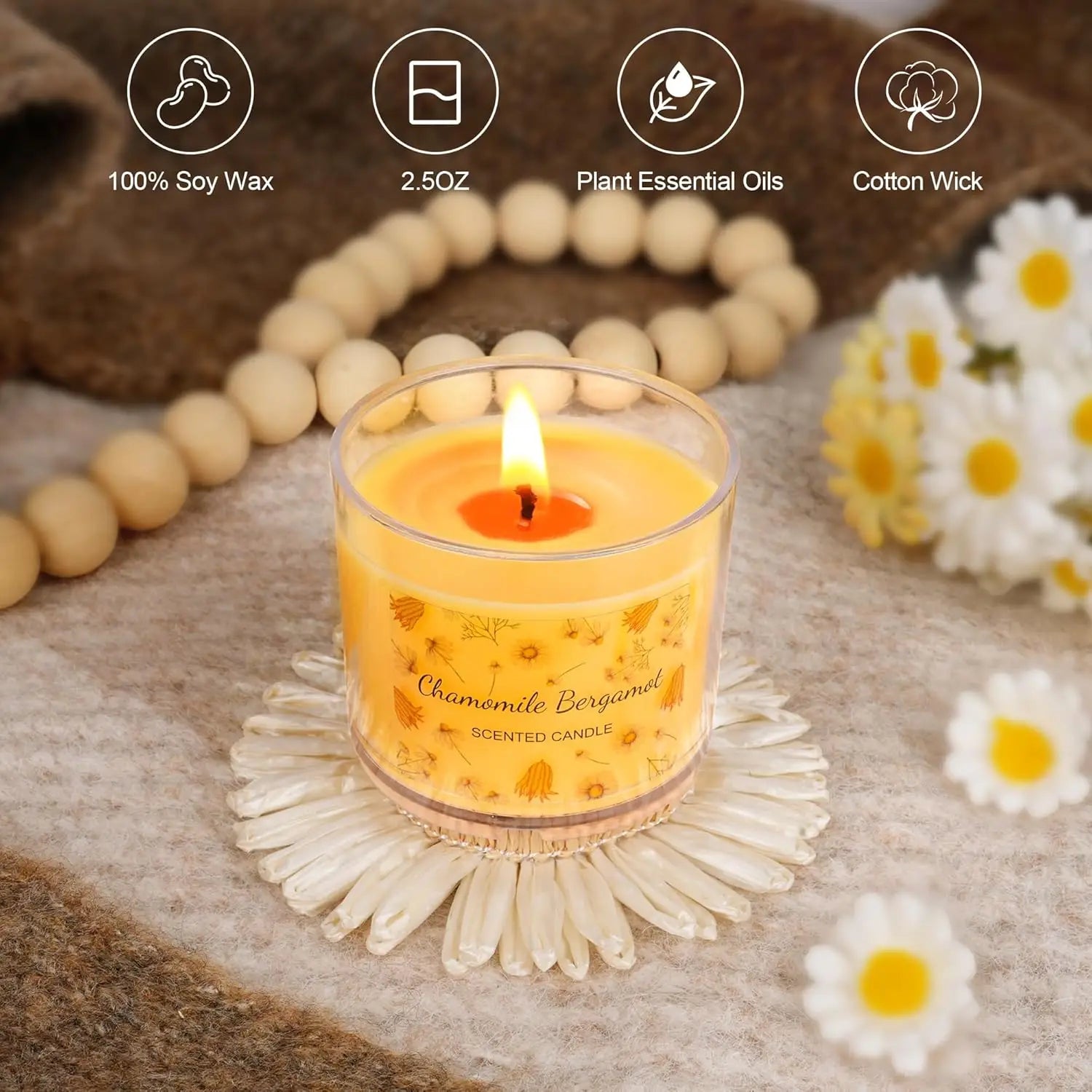 12 Pack Fall Scented Soy Candles Bulk Pumpkin Vanilla Caramel Lavender Mini Candle Gift Set for Halloween Christmas