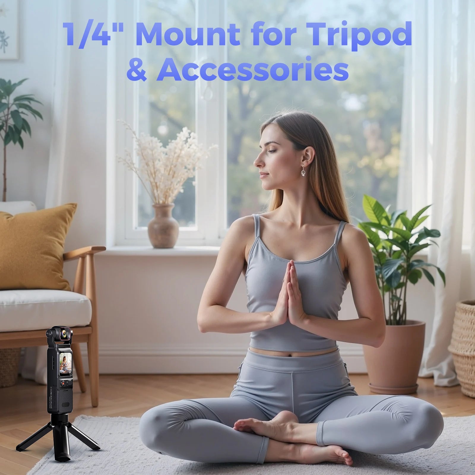 4K Pocket Action Camera Touch Screen Stabilization Sport BodyCam Portable Small Video Recorder Digital Vlog Camera for YouTube