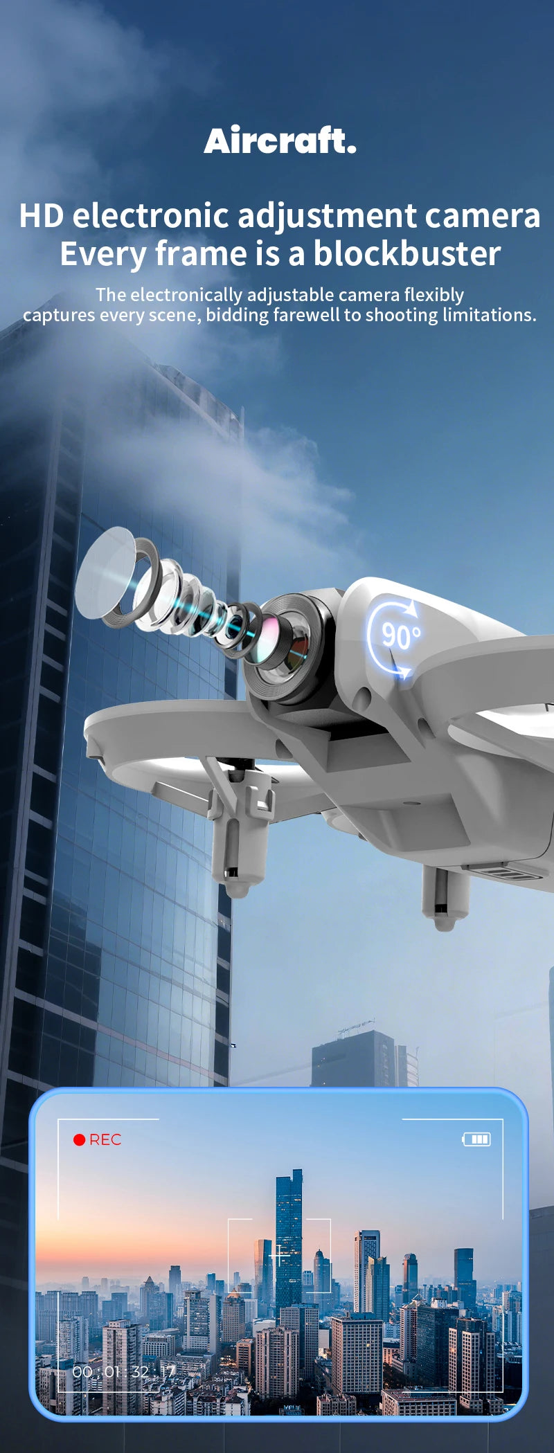 New H135 Mini Drone WIFI FPV Hover Professional 4K Camera Pocket Coloful Lights Dron Rc Plane Foldable Quadcopter RC Toys Gifts