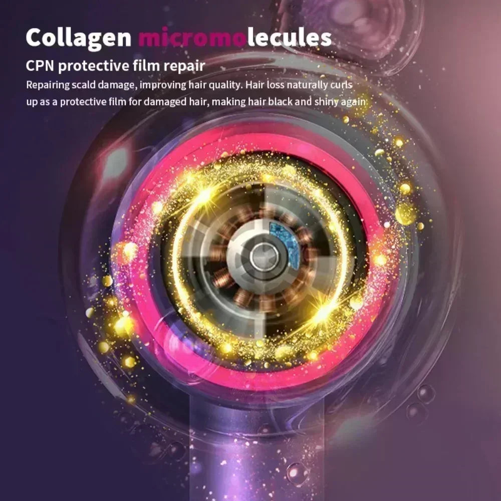 5 in 1 Professional Hair Dryer, with Hot and Cold Air Functionality - Lightweight and Thermostatic Styling Tool for Smooth Hair