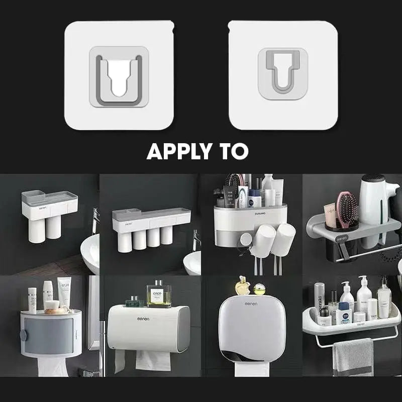 50/2pcs Double-Sided Hooks Strong Adhesive Transparent Traceless Wall Hook for Kitchen Bedroom Storage Holder Plug Socket Hanger