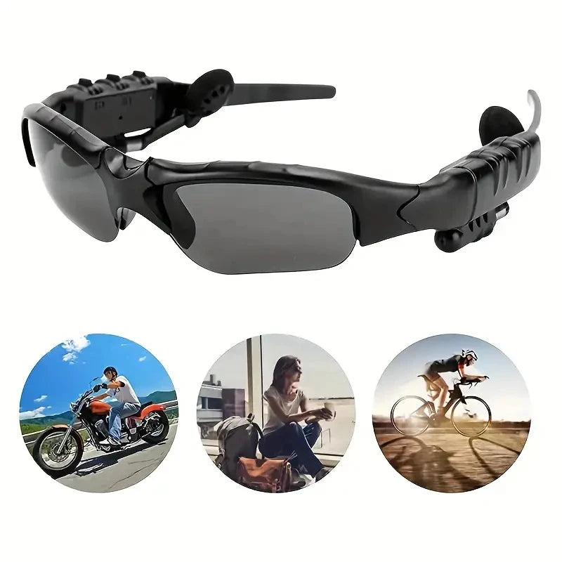 Glasses Headset Stereo Earphones Wireless Headset with Mic Glasses Sunglasses for Driving Cycling Sports Headphones