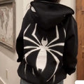 Full Zip Up Spider Hoodie Women Men Streetwear Harajuku Graphic Oversized Jacket Hood Shirt Punk Gothic Y2K Clothes Sweatshirt
