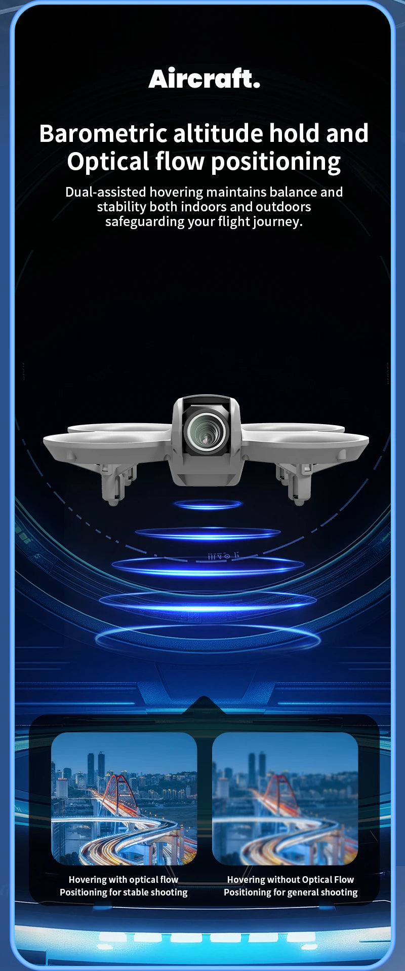 New H135 Mini Drone WIFI FPV Hover Professional 4K Camera Pocket Coloful Lights Dron Rc Plane Foldable Quadcopter RC Toys Gifts