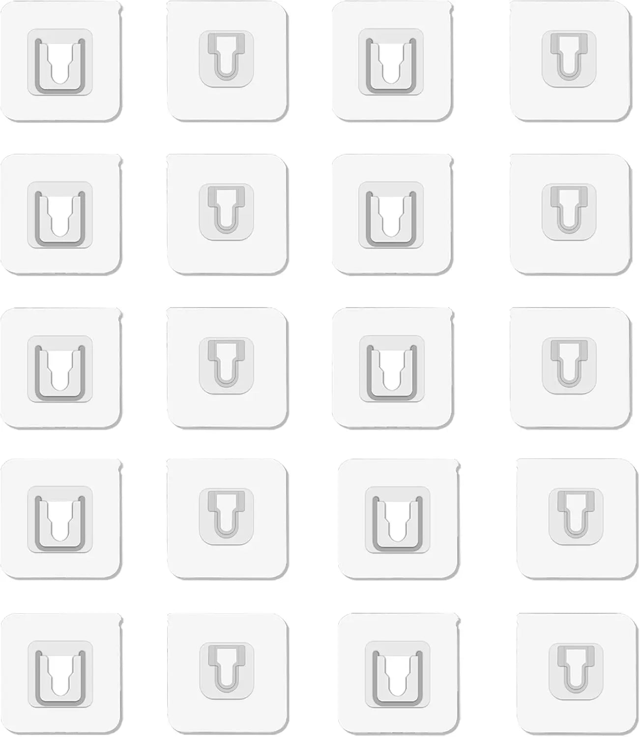 50/2pcs Double-Sided Hooks Strong Adhesive Transparent Traceless Wall Hook for Kitchen Bedroom Storage Holder Plug Socket Hanger