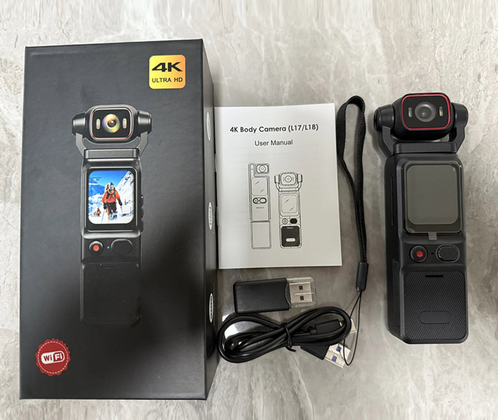 4K Pocket Action Camera Touch Screen Stabilization Sport BodyCam Portable Small Video Recorder Digital Vlog Camera for YouTube